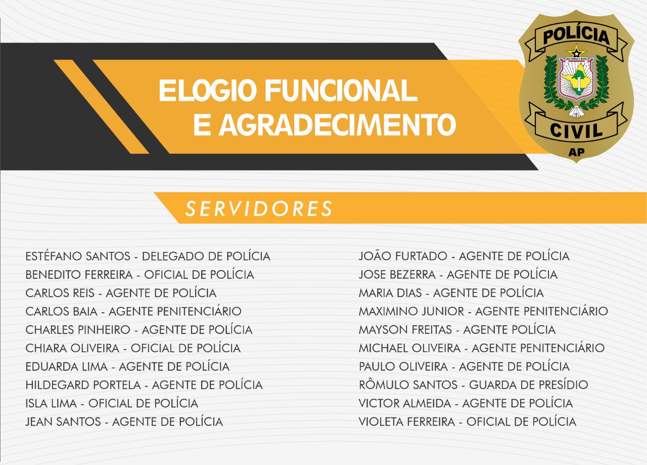 SERVIDORES DA 1ª DELEGACIA DE POLÍCIA DE LARANJAL DO JARI RECEBEM ELOGIO FUNCIONAL E AGRADECIMENTO DA SUPERINTENDÊNCIA REGIONAL DE POLÍCIA FEDERAL NO AMAPÁ
